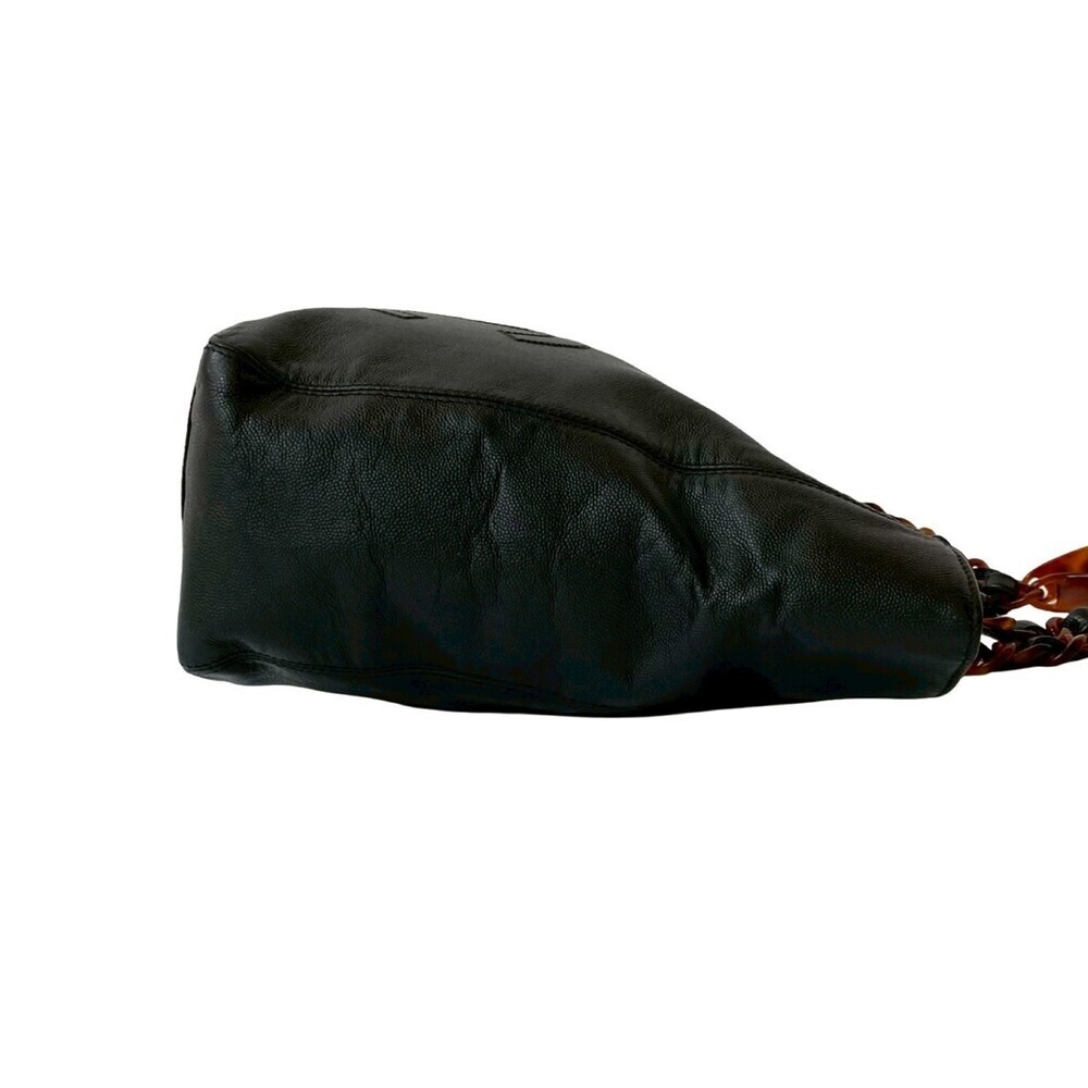 CHANEL Black Caviar Leather Logo Tote Bag - Picture 6 of 10